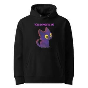 You Hypnotise Me Cute Kawaii Night Cat AEK Hoodie - Black, L