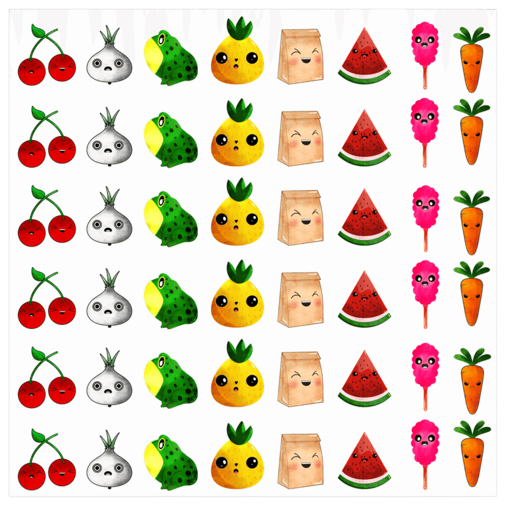 Adorable Emotional Kawaii (AEK) Variety Sticker Sheet Vol 1