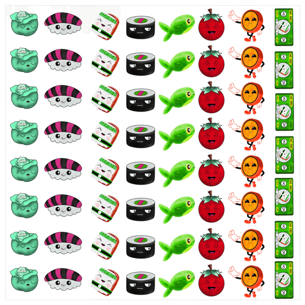 Adorable Emotional Kawaii (AEK) Variety Sticker Sheet Vol 6